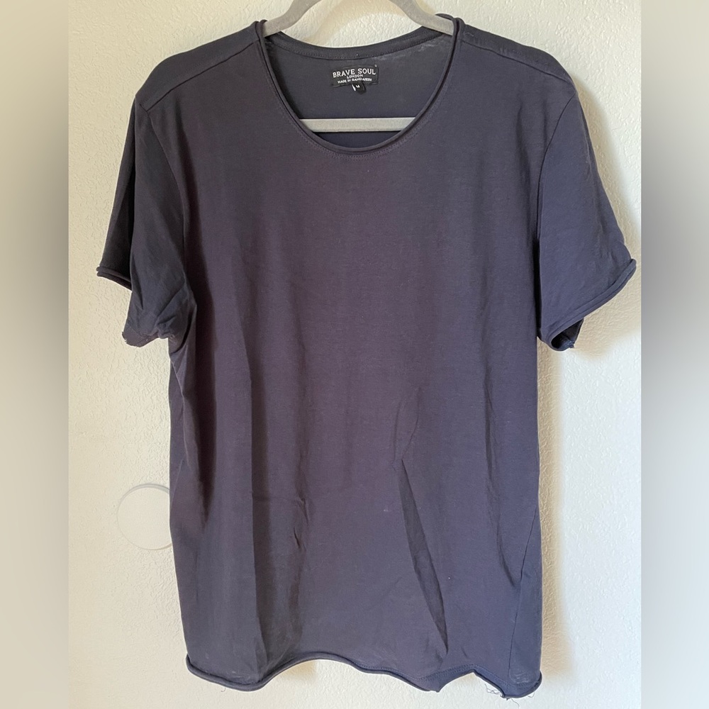 Brave Soul raw edge t-shirt